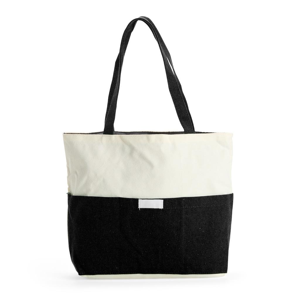Sacola de lona DI1970 na cor Preto, brinde personalizado Sky Brindes