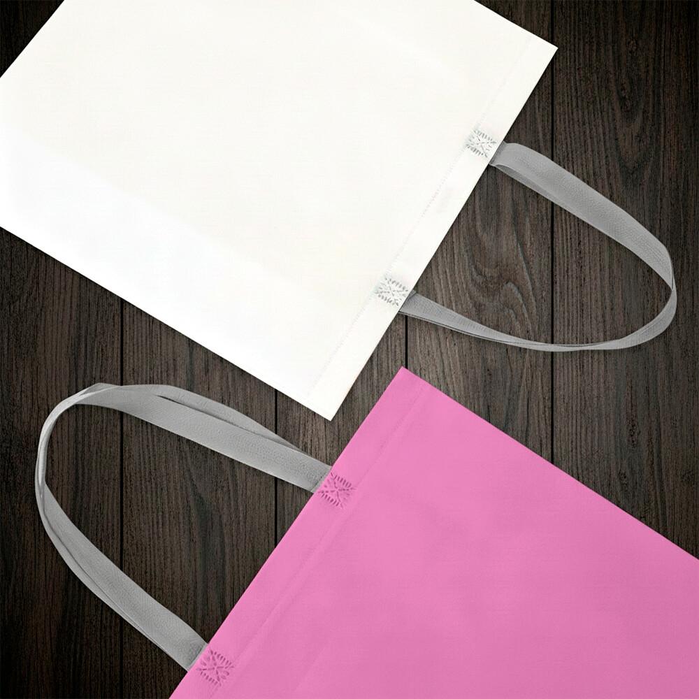 Sacola tnt laminado DI1975 na cor Rosa e cinza, brinde personalizado Sky Brindes