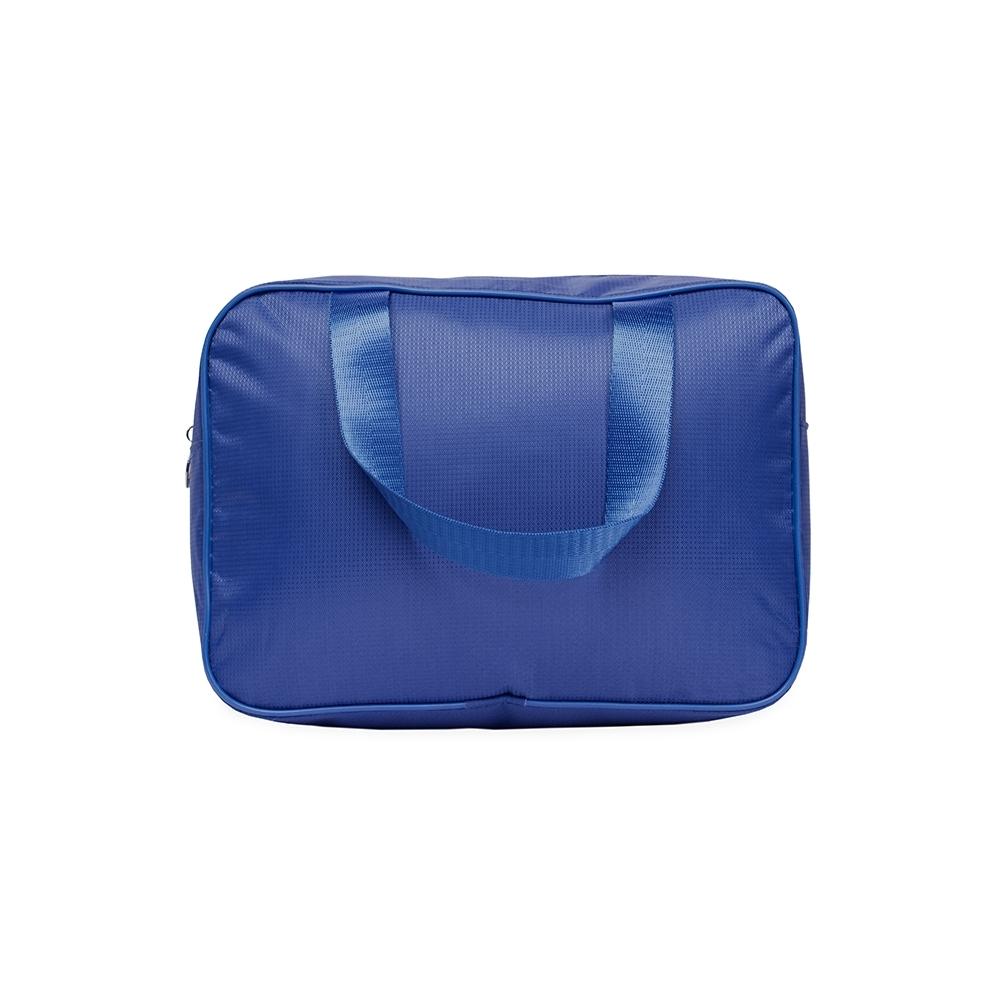 Nécessaire poliéster DI1977 na cor Azul, brinde personalizado Sky Brindes