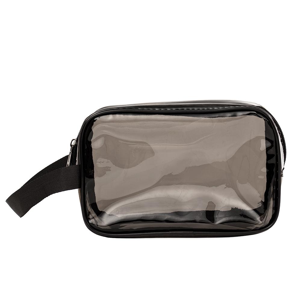 Nécessaire pvc DI1980 na cor Preto, brinde personalizado Sky Brindes