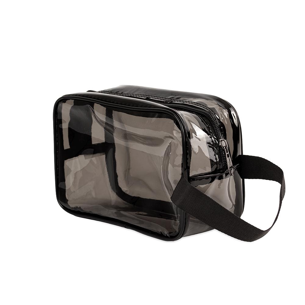 Nécessaire pvc DI1980 na cor Preto, brinde personalizado Sky Brindes