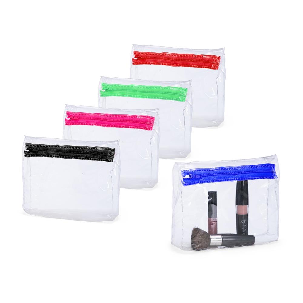 Nécessaire pvc DI1984 na cor Verde e transparente, brinde personalizado Sky Brindes