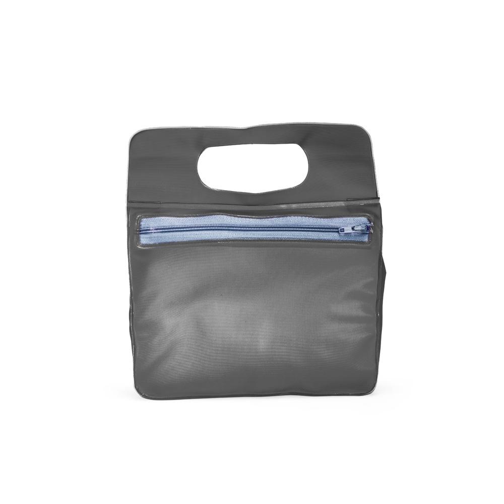 Nécessaire pvc DI1985 na cor Fumê, brinde personalizado Sky Brindes
