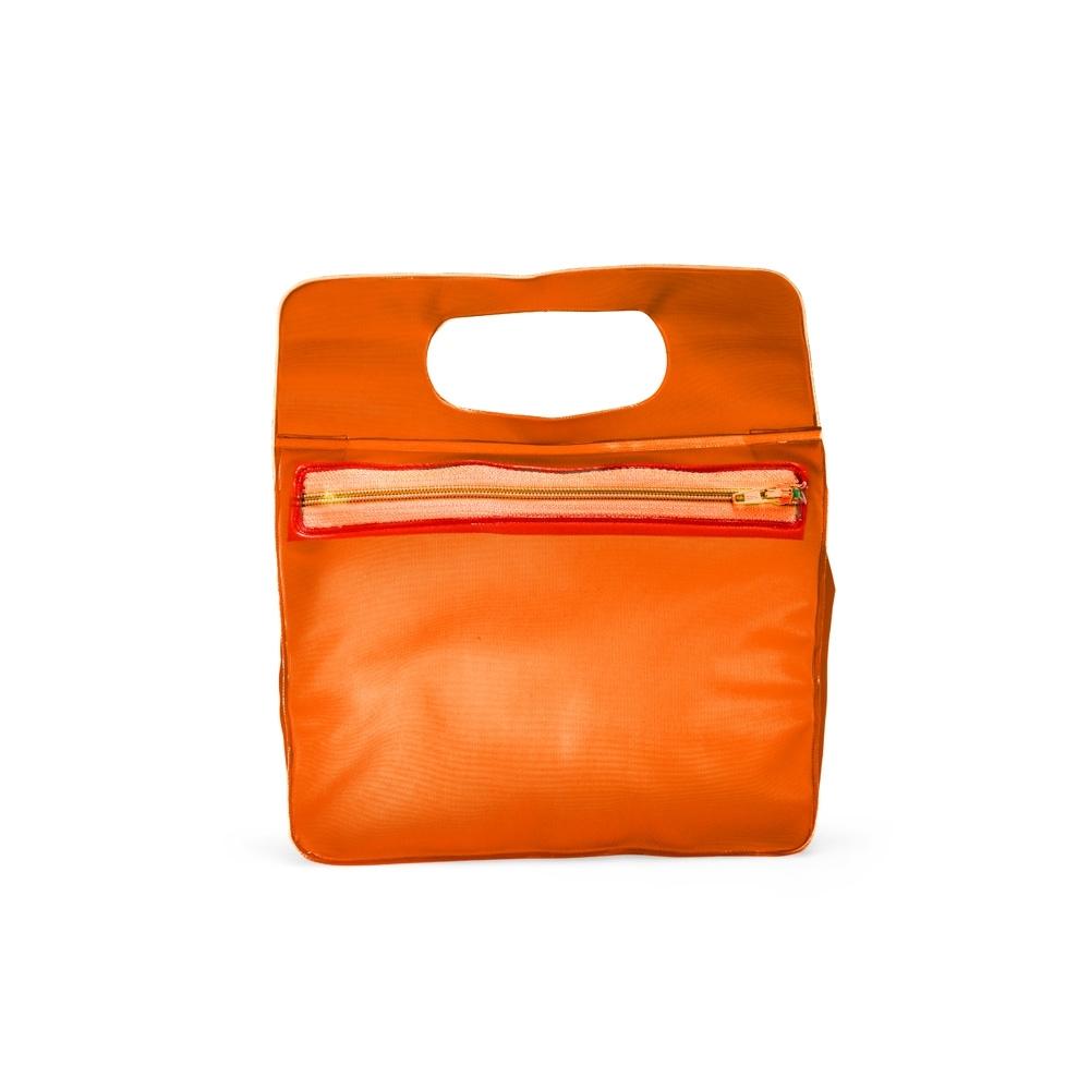 Nécessaire pvc DI1985 na cor Laranja, brinde personalizado Sky Brindes
