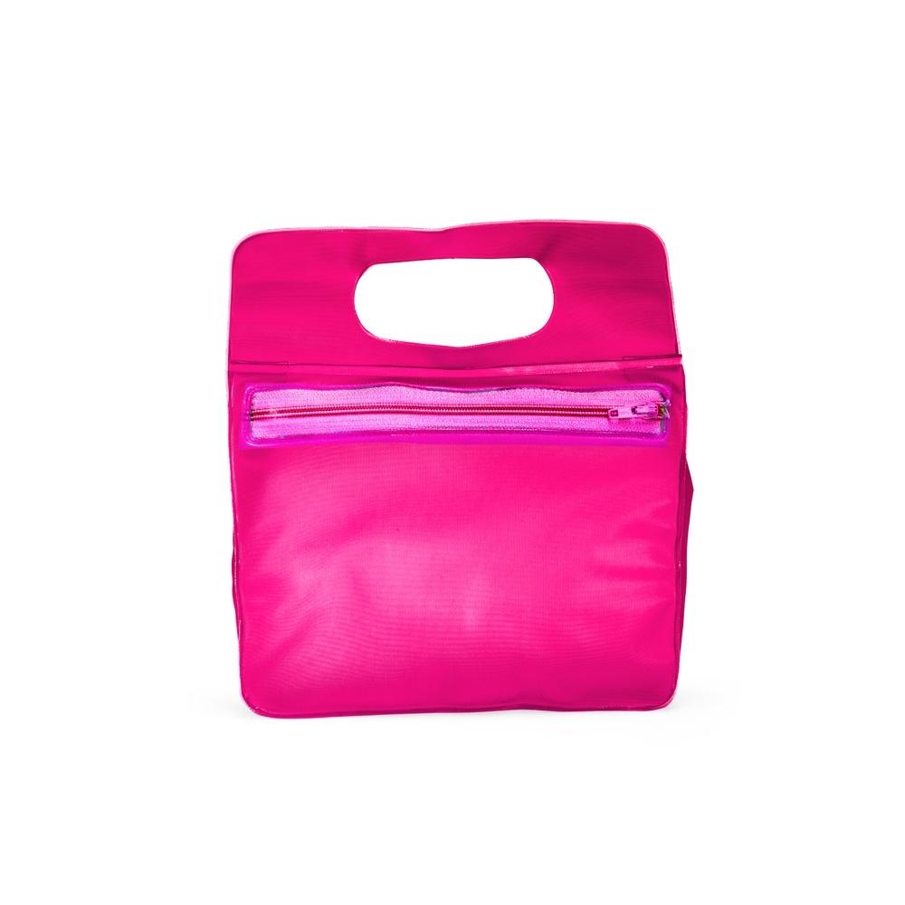 Nécessaire pvc DI1985 na cor Rosa, brinde personalizado Sky Brindes