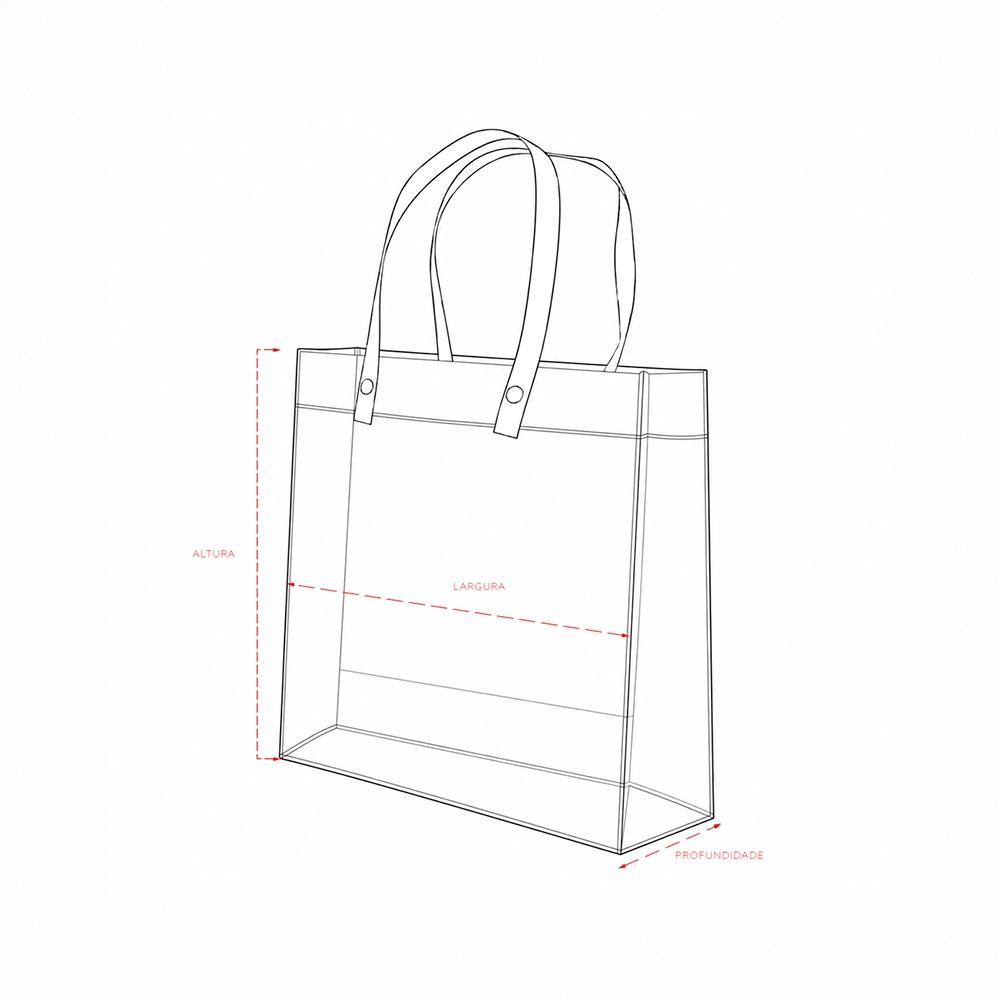 Sacola plástica DI1986 na cor Transparente, brinde personalizado Sky Brindes