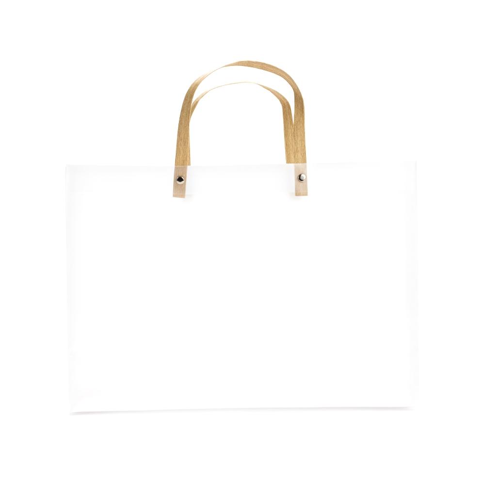 Sacola plástica DI1987 na cor Transparente, brinde personalizado Sky Brindes