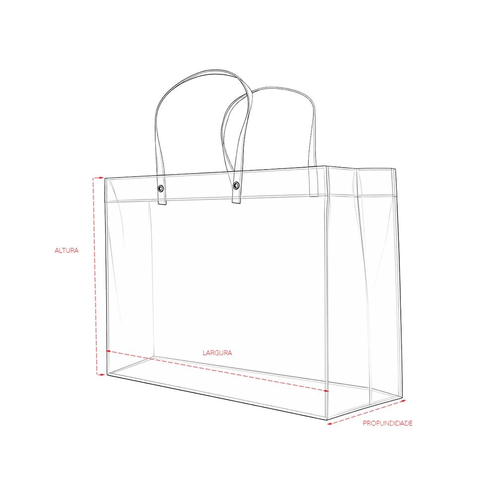 Sacola plástica DI1987 na cor Transparente, brinde personalizado Sky Brindes
