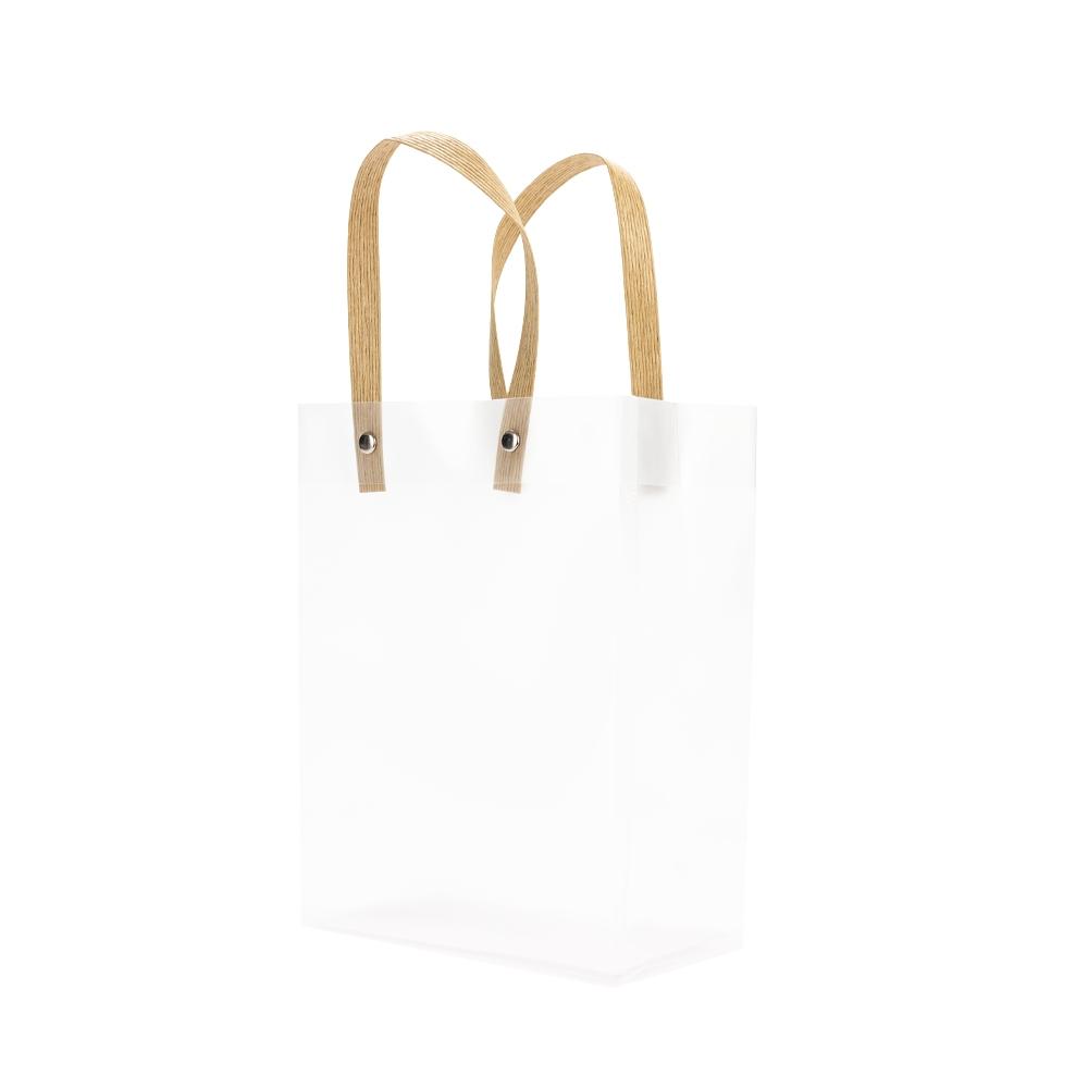 Sacola plástica DI1988 na cor Transparente, brinde personalizado Sky Brindes