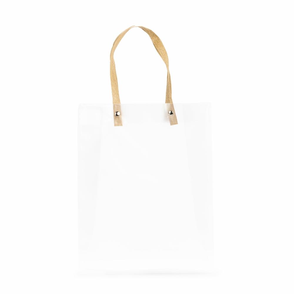 Sacola plástica DI1989 na cor Transparente, brinde personalizado Sky Brindes