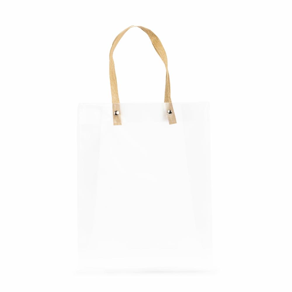 Sacola plástica DI1989 na cor Transparente, brinde personalizado Sky Brindes