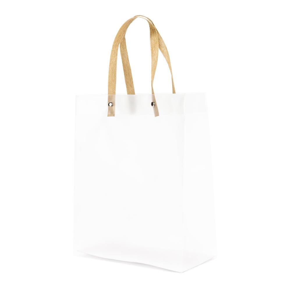 Sacola plástica DI1989 na cor Transparente, brinde personalizado Sky Brindes
