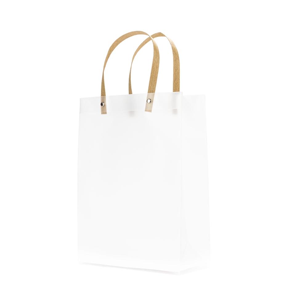 Sacola plástica DI1990 na cor Transparente, brinde personalizado Sky Brindes