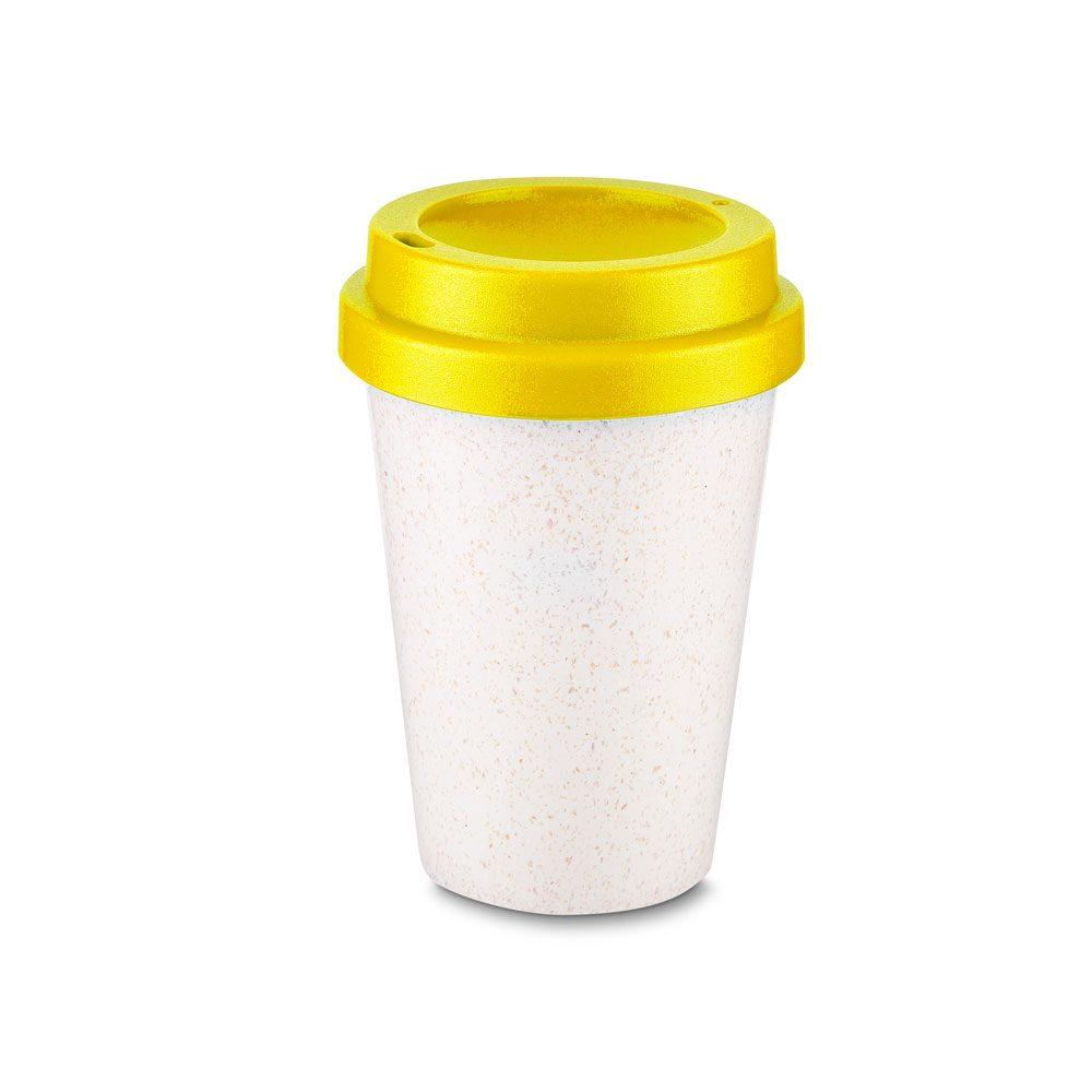 Copo Ecológico 550ml DR1634 na cor Amarelo, brinde personalizado Sky Brindes