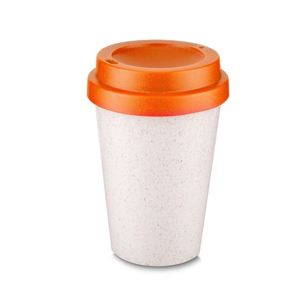 Copo Ecológico 550ml DR1634 na cor Laranja, brinde personalizado Sky Brindes