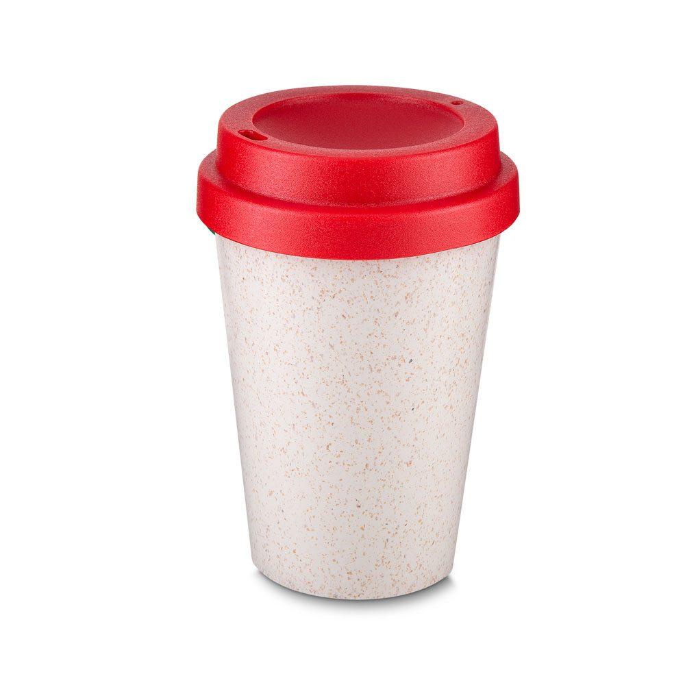 Copo Ecológico 550ml DR1634 na cor Vermelho, brinde personalizado Sky Brindes