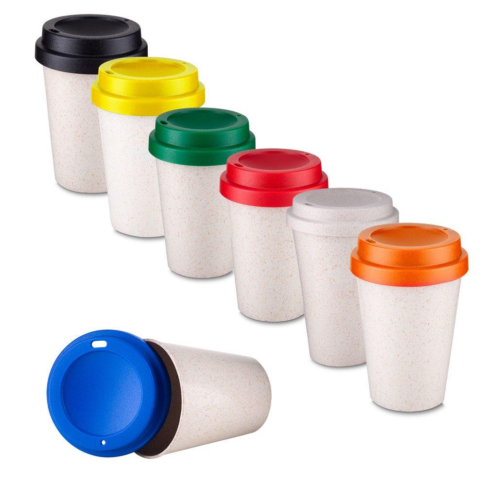 Copo Ecológico 550ml DR1634 na cor Amarelo, brinde personalizado Sky Brindes