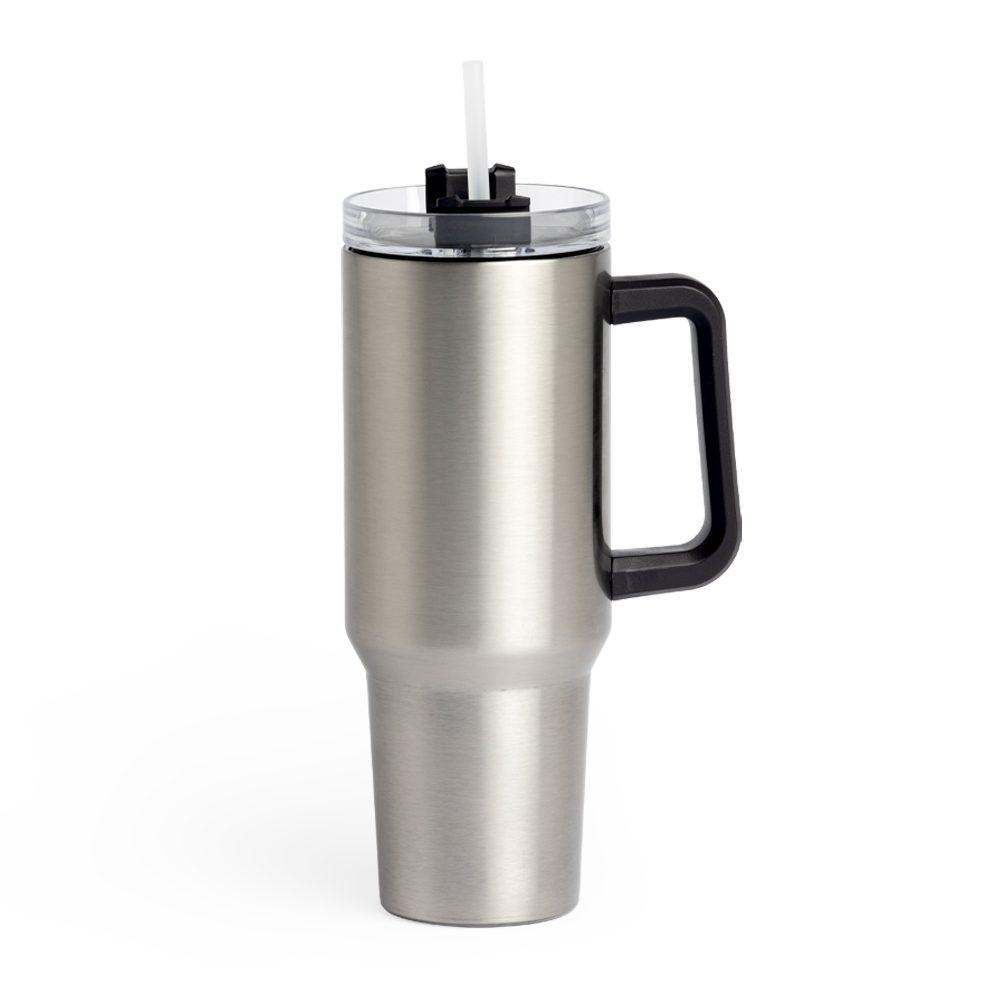Caneca Térmica 1,2 Litros DR1638 na cor Inox, brinde personalizado Sky Brindes