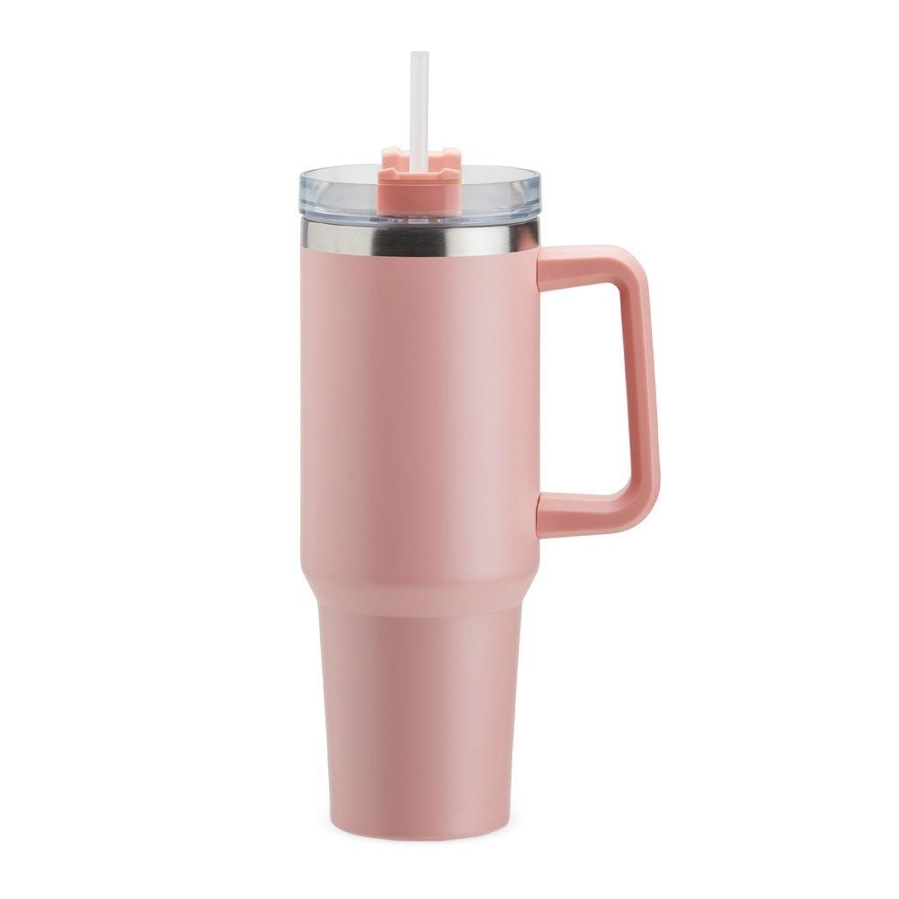 Caneca Térmica 1,2 Litros DR1638 na cor Rosa, brinde personalizado Sky Brindes