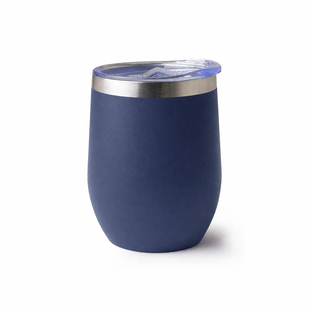 Copo Térmico Inox 320ml DR1661 na cor Azul escuro, brinde personalizado Sky Brindes