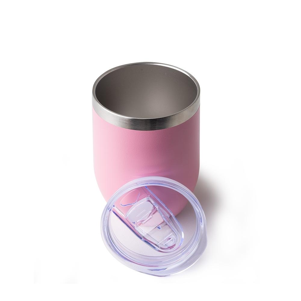 Copo Térmico Inox 320ml DR1661 na cor Azul escuro, brinde personalizado Sky Brindes