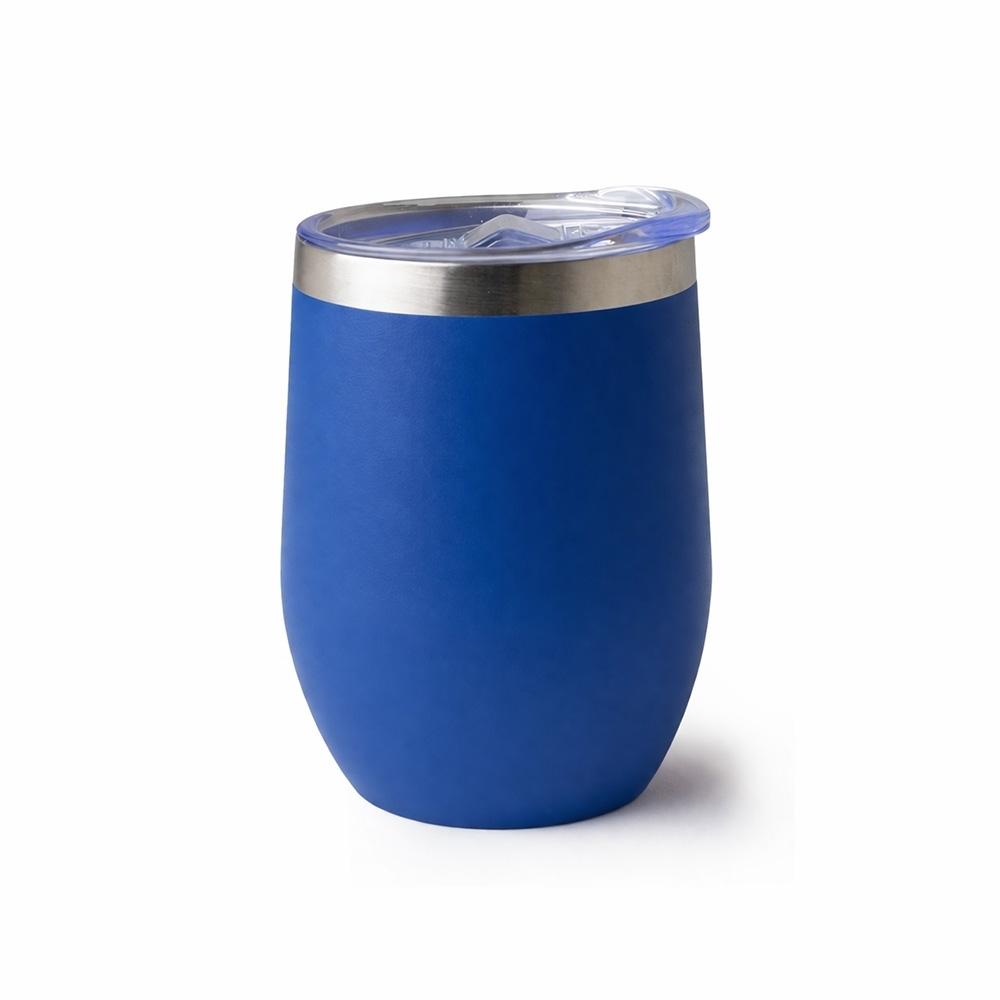 Copo Térmico Inox 320ml DR1661 na cor Azul, brinde personalizado Sky Brindes