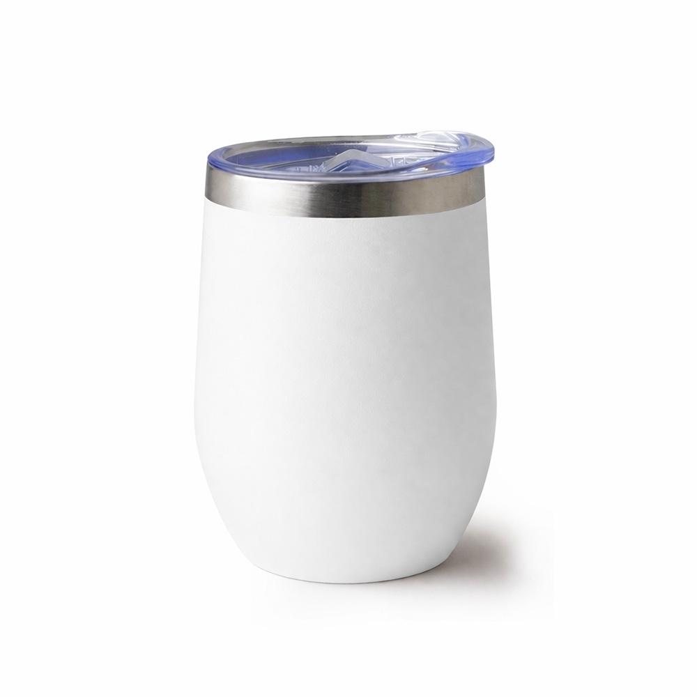 Copo Térmico Inox 320ml DR1661 na cor Branco, brinde personalizado Sky Brindes