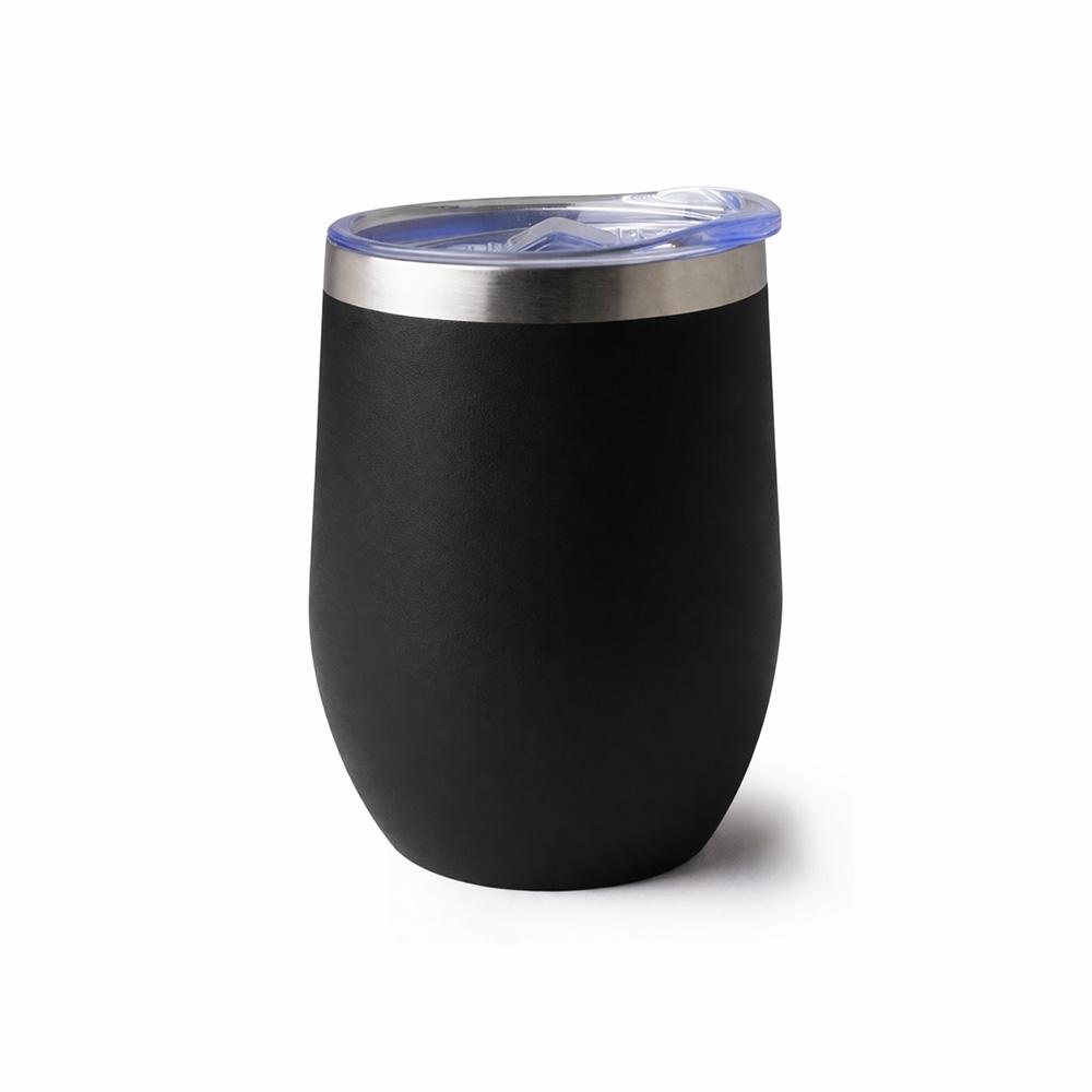 Copo Térmico Inox 320ml DR1661 na cor Preto, brinde personalizado Sky Brindes