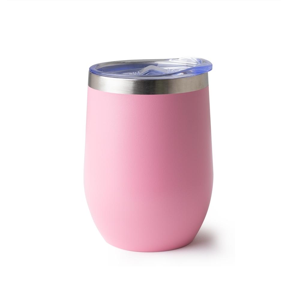 Copo Térmico Inox 320ml DR1661 na cor Rosa, brinde personalizado Sky Brindes