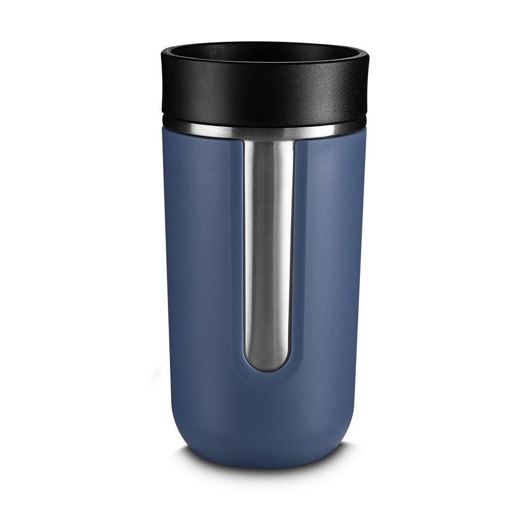 Copo Térmico de 400ml DR1665 na cor Azul, brinde personalizado Sky Brindes
