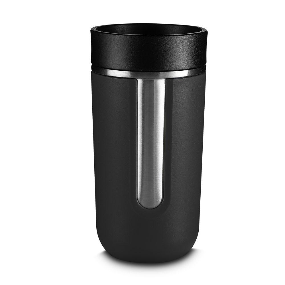 Copo Térmico de 400ml DR1665 na cor Preto, brinde personalizado Sky Brindes