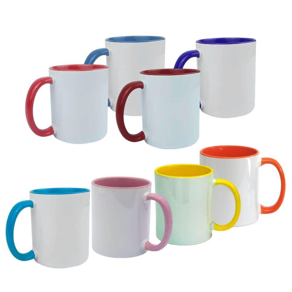 Caneca Cerâmica 325ml DR1682 na cor Azul escuro, brinde personalizado Sky Brindes