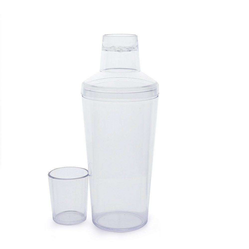 Coqueteleira Acrílica 565ml DR1695 na cor Transparente, brinde personalizado Sky Brindes