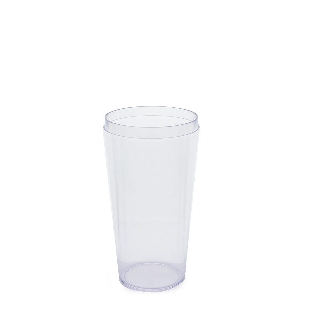 Coqueteleira Acrílica 565ml DR1695 na cor Transparente, brinde personalizado Sky Brindes