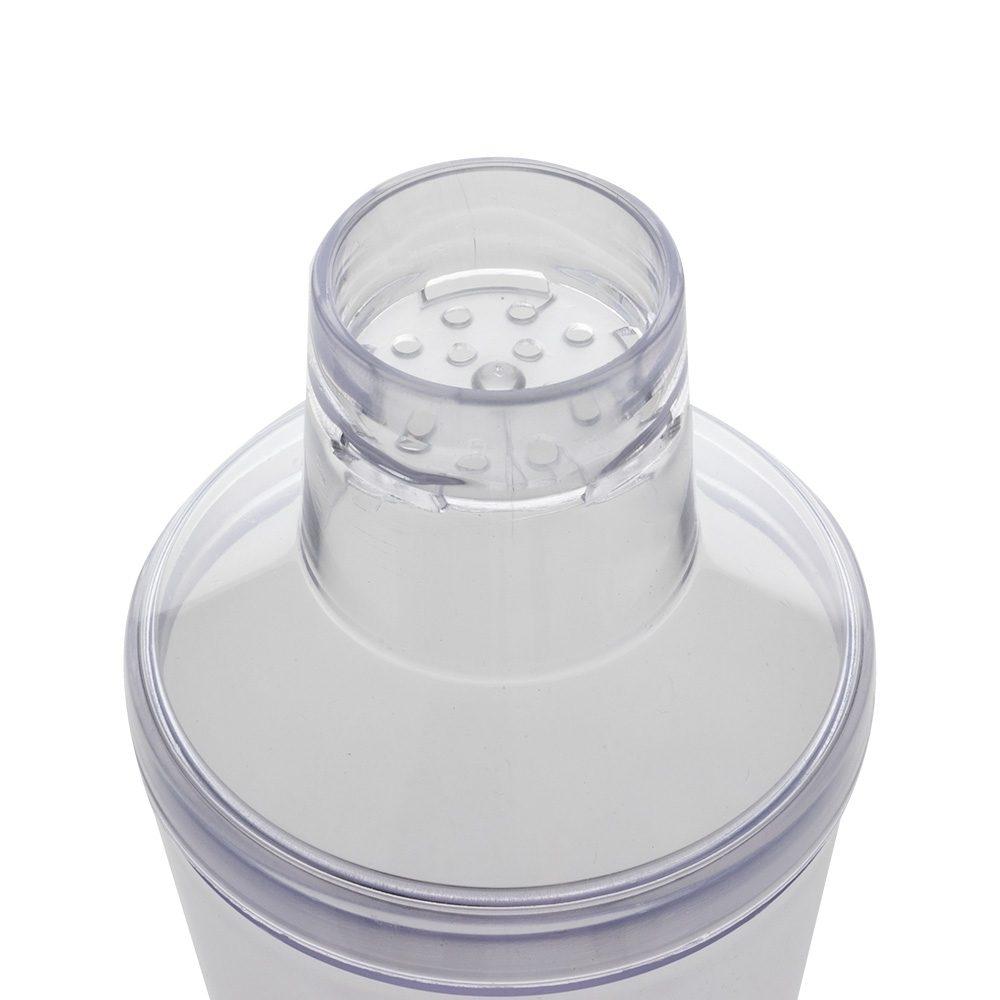 Coqueteleira Acrílica 565ml DR1695 na cor Transparente, brinde personalizado Sky Brindes