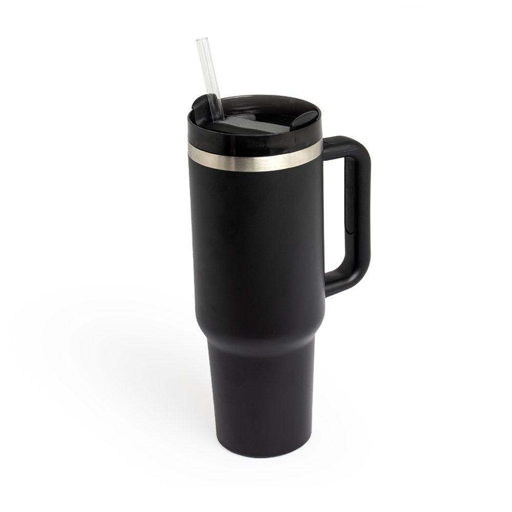 Caneca Térmica 1,2 Litros DR1703 na cor Preto, brinde personalizado Sky Brindes