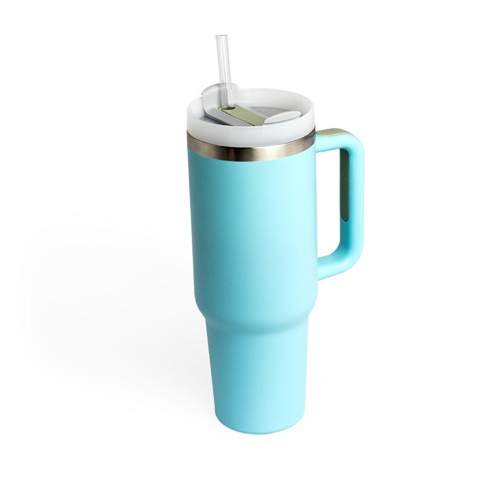 Caneca Térmica 1,2 Litros DR1703 na cor Turquesa, brinde personalizado Sky Brindes