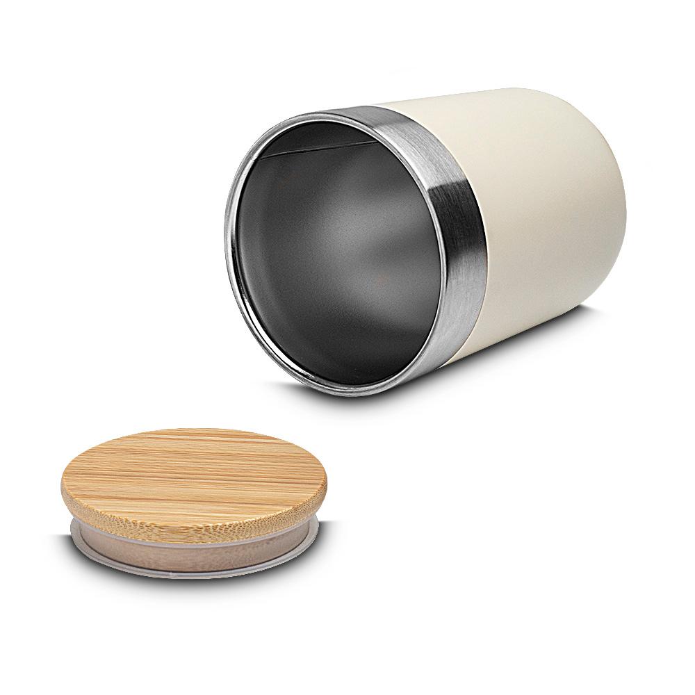 Copo Térmico 300ml DR1716 na cor Off white, brinde personalizado Sky Brindes