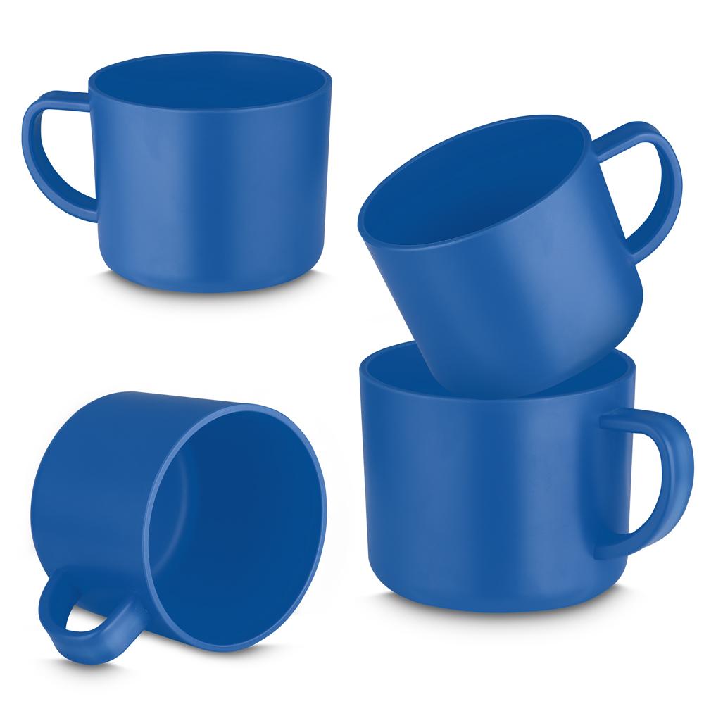 Conjunto 4 Xícaras 210ml DR1733 na cor Azul, brinde personalizado Sky Brindes