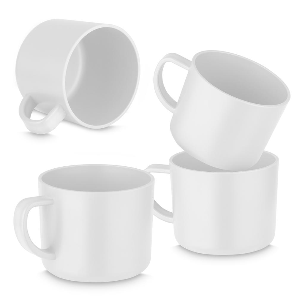Conjunto 4 Xícaras 210ml DR1733 na cor Branco, brinde personalizado Sky Brindes