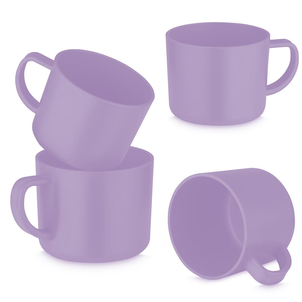 Conjunto 4 Xícaras 210ml DR1733 na cor Lilás, brinde personalizado Sky Brindes