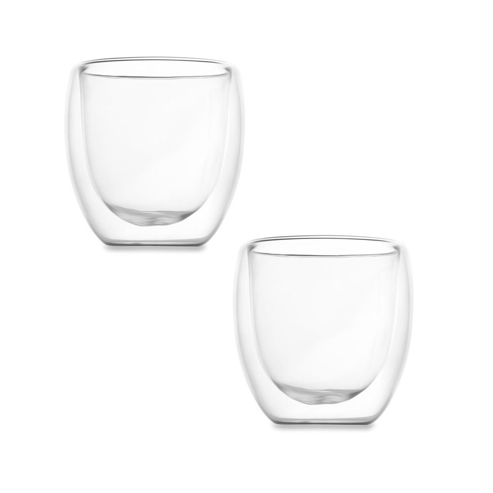 Conjunto Copos de Vidro 180ml DR1737 na cor Transparente, brinde personalizado Sky Brindes