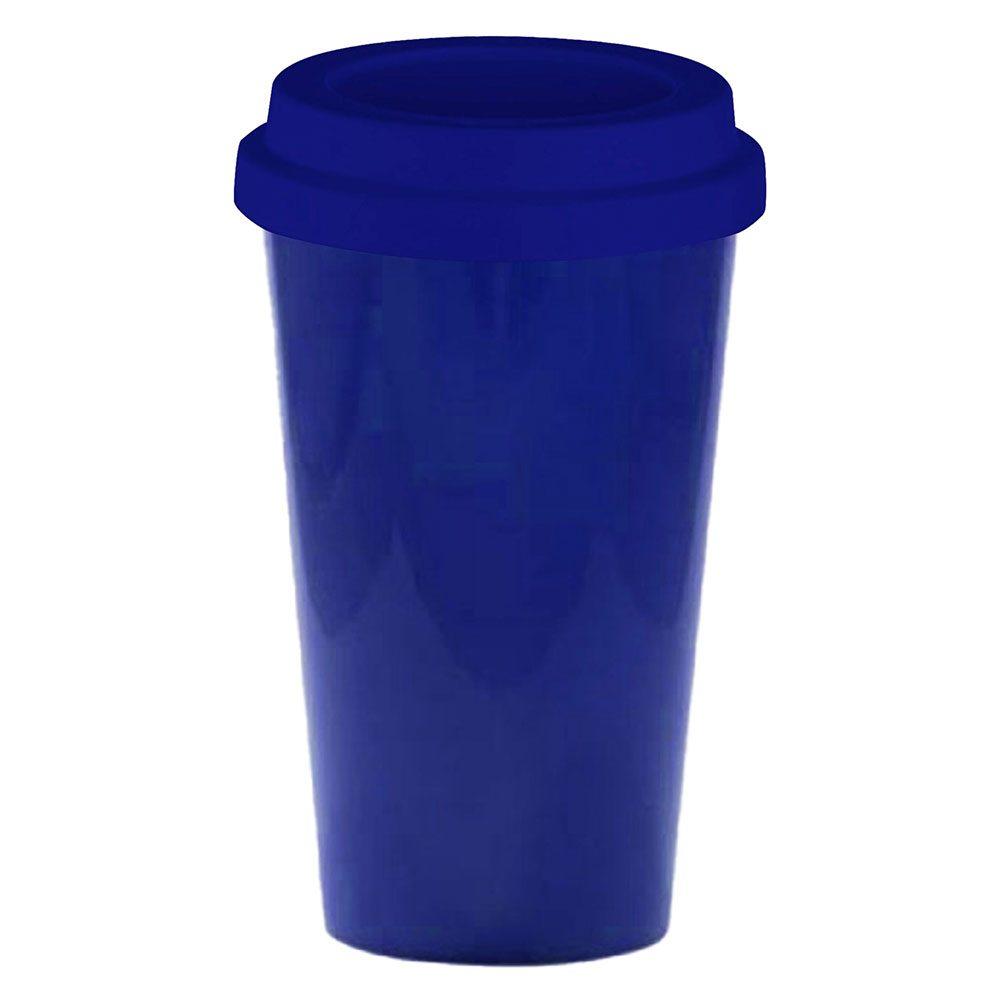 Copo plástico PP 430ml DR1745 na cor Azul escuro, brinde personalizado Sky Brindes
