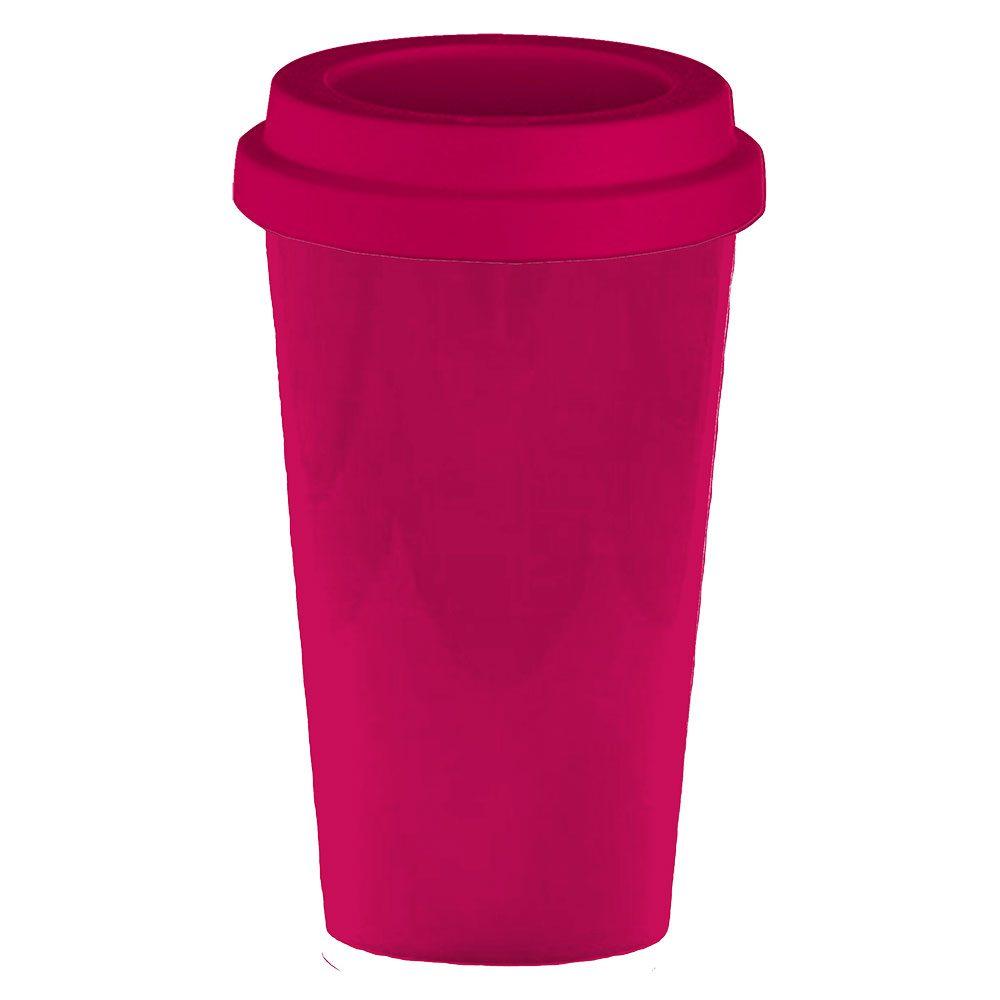 Copo plástico PP 430ml DR1745 na cor Rosa, brinde personalizado Sky Brindes