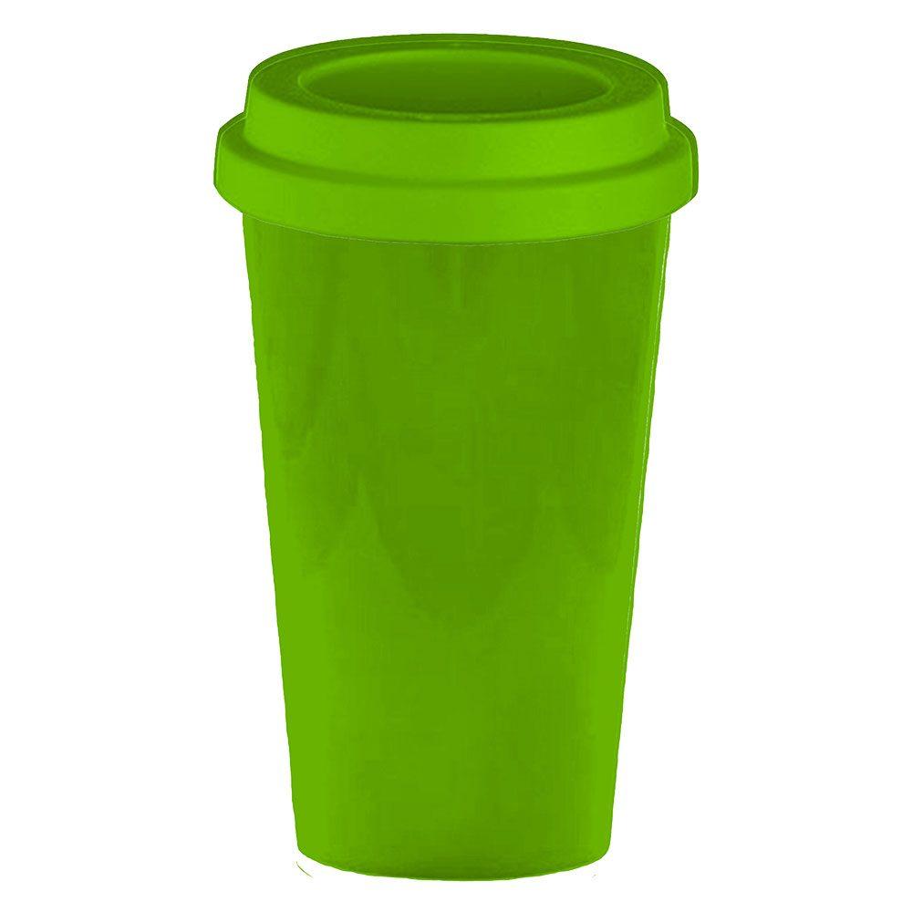 Copo plástico PP 430ml DR1745 na cor Verde claro, brinde personalizado Sky Brindes