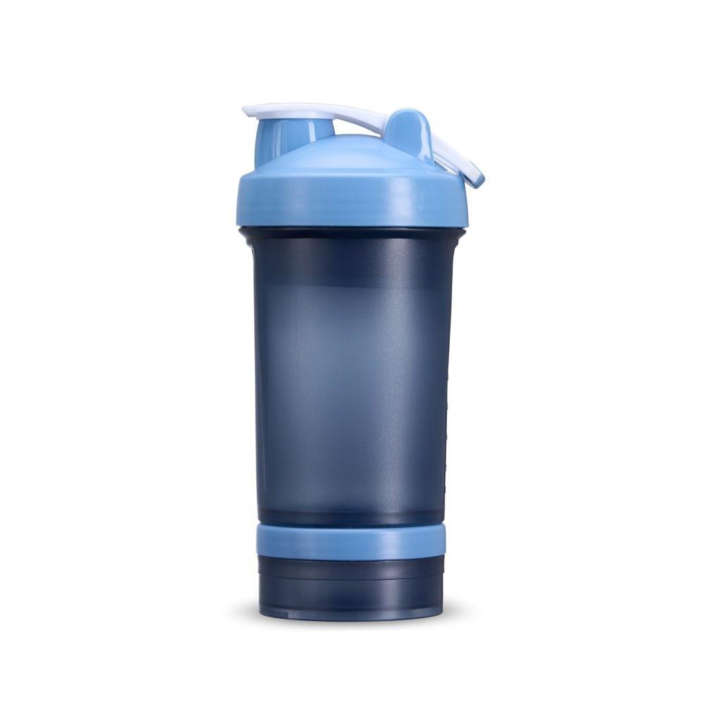 Coqueteleira Plástica 500ml DR1755 na cor Azul, brinde personalizado Sky Brindes