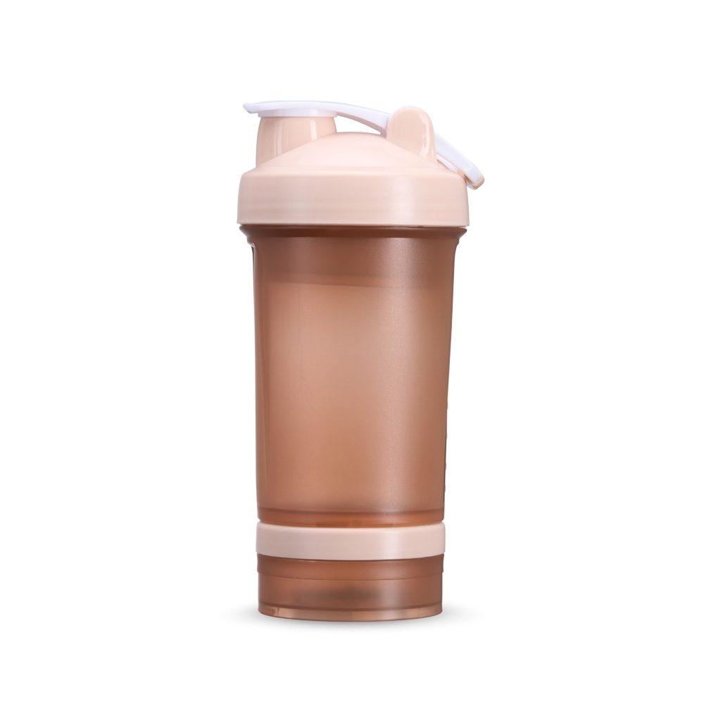 Coqueteleira Plástica 500ml DR1755 na cor Bege, brinde personalizado Sky Brindes