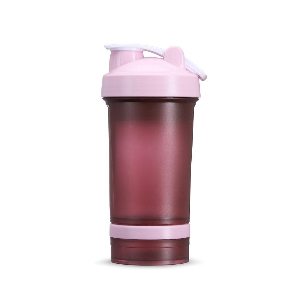 Coqueteleira Plástica 500ml DR1755 na cor Rosa, brinde personalizado Sky Brindes
