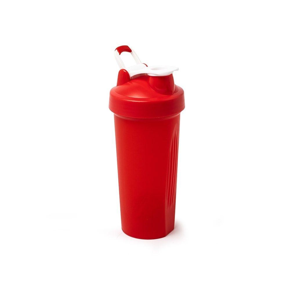 Coqueteleira Plástica 700ml DR1756 na cor Vermelho, brinde personalizado Sky Brindes