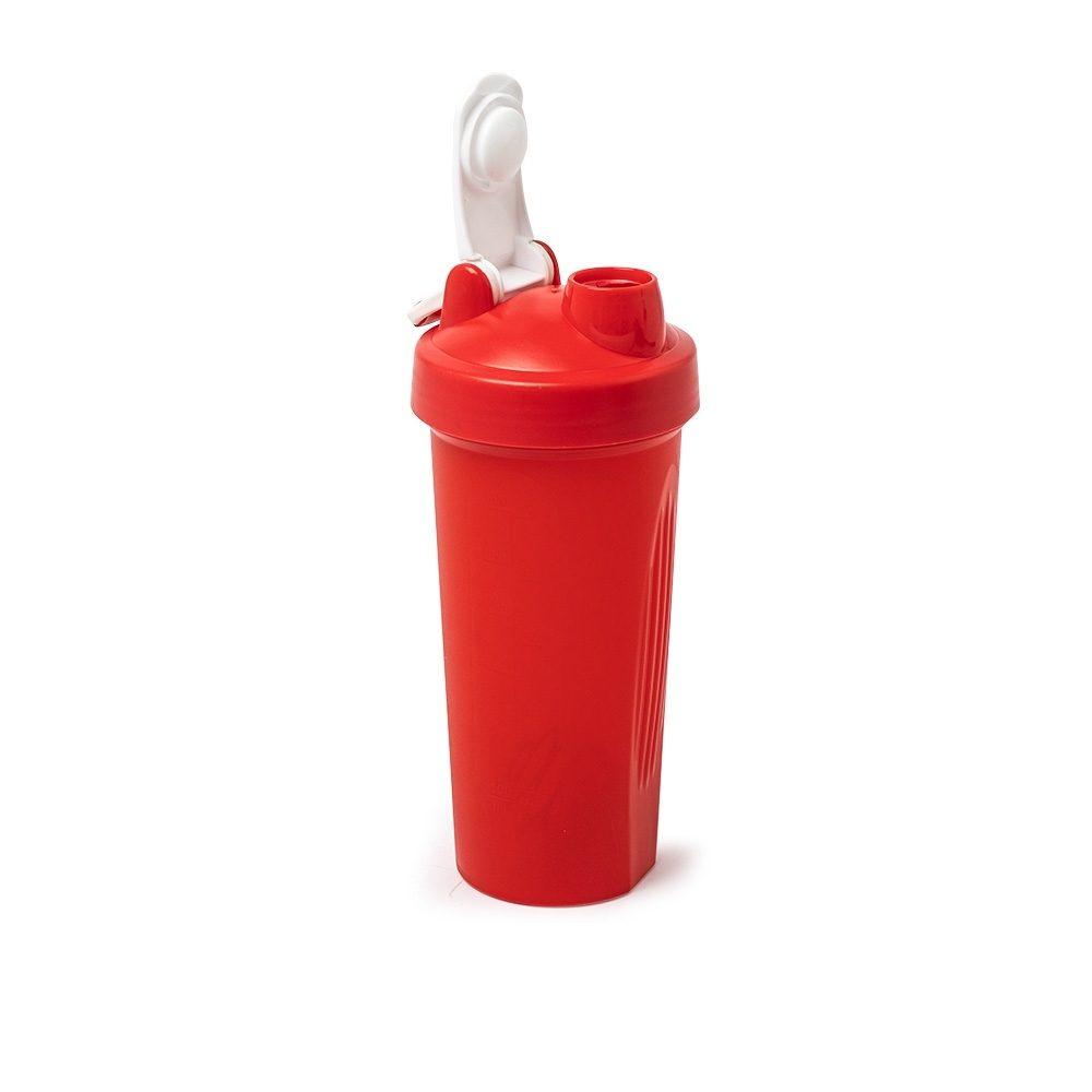 Coqueteleira Plástica 700ml DR1756 na cor Vermelho, brinde personalizado Sky Brindes